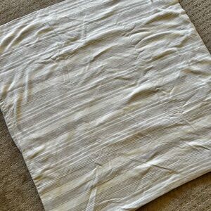 Neutral Striped Textured Queen Duvet Cover